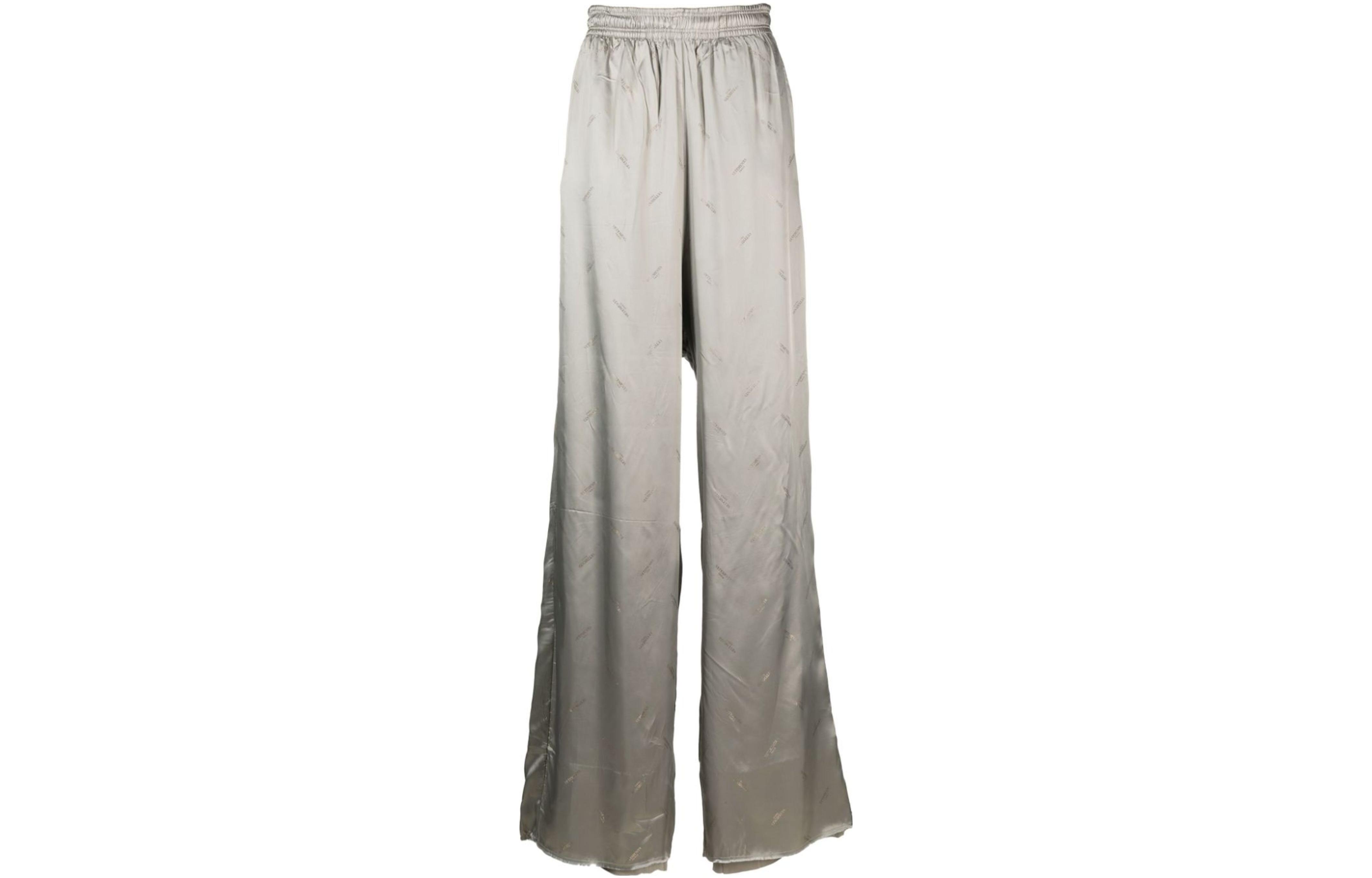 Order ヴェトモン グロッシーグラデーションロゴプリント ワイドレッグリラックスパンツ ME63SP120S-GREY