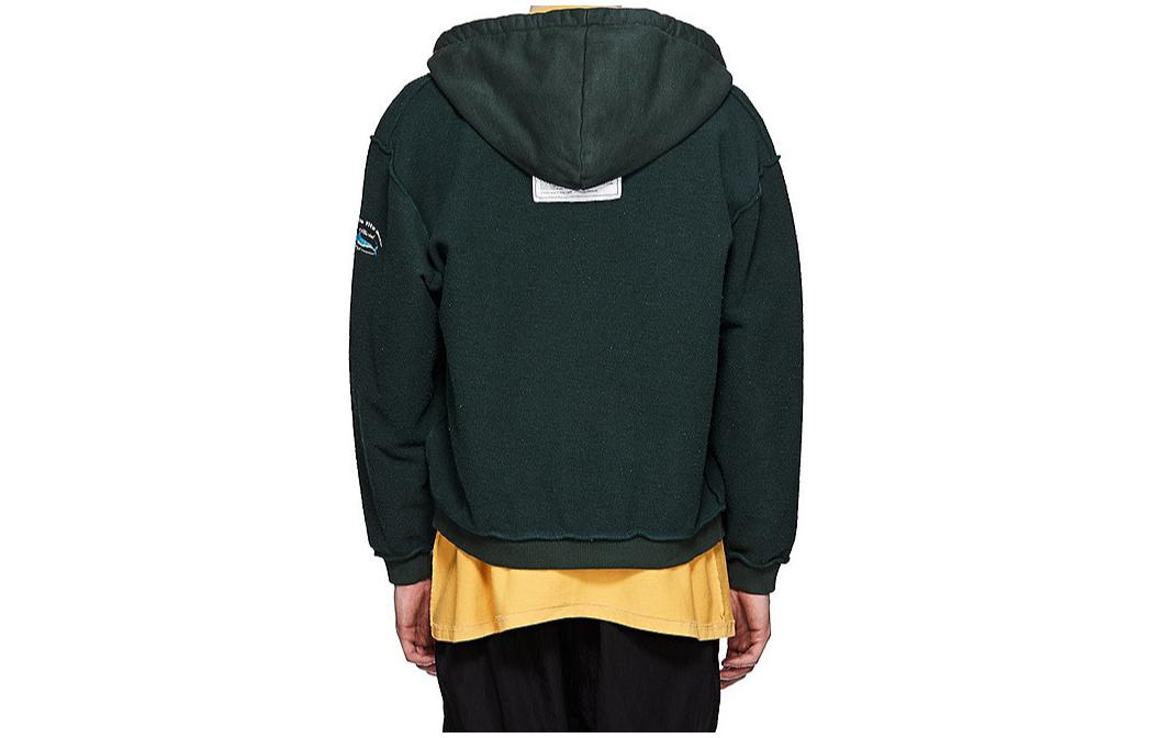 Lookbook 베트멍 그린 레터 로고 프린트 집업 후디. MAH19TR212