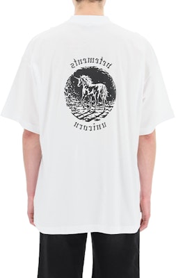 베트멍 로고 프린트 크루넥 반팔 티셔츠 화이트 UE52TR200W-1611 Shop 베트멍 로고 프린트 크루넥 반팔 티셔츠 화이트 UE52TR200W-1611