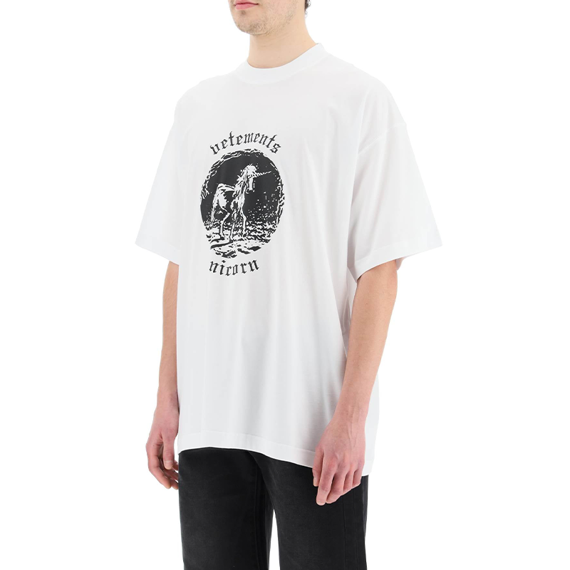 Purchase 베트멍 로고 프린트 크루넥 반팔 티셔츠 화이트 UE52TR200W-1611