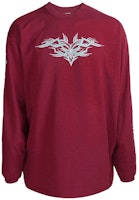 Vetements Long Sleeve Embroidered Cotton T-Shirt Dark Red UAH21TR627-BORDEAUX Vetements Long Sleeve Embroidered Cotton T-Shirt Dark Red UAH21TR627-BORDEAUX
