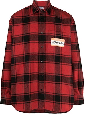 베트멍 레드 체크 로고 프린트 긴팔 칼라 셔츠 UE54SH420R-1887-REDCHECK Buy 베트멍 레드 체크 로고 프린트 긴팔 칼라 셔츠 UE54SH420R-1887-REDCHECK