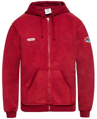 ヴェトモン レッドロゴプリントジップフーディー. MAH19TR212-RED Order ヴェトモン レッドロゴプリントジップフーディー. MAH19TR212-RED