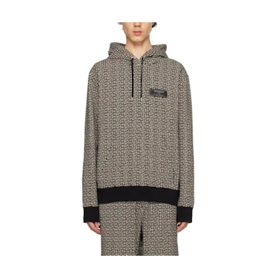 Vetements All-Over Logo Jacquard Hoodie Black 241251M202001