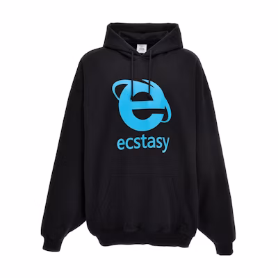 Vetements Alphabet Graphic Print Hoodie Unisex Black UE54HD320B-BLACK
