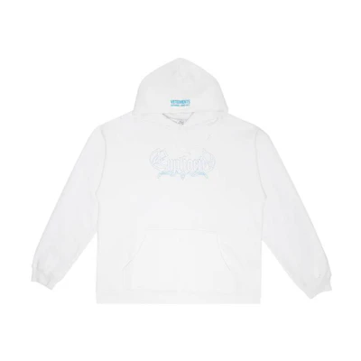 Vetements Alphabet Print Hoodie White Long Sleeve UAH21TR585-WHIT