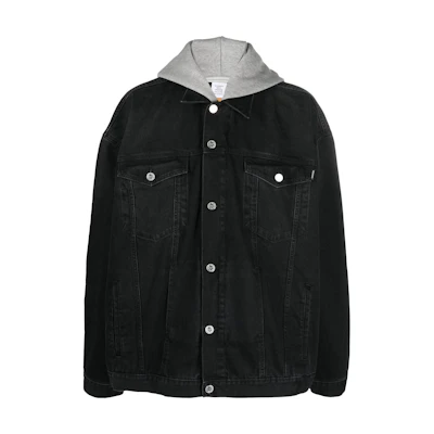 Vetements Black Hooded Single-Breasted Jacket UA53JA800B-2801