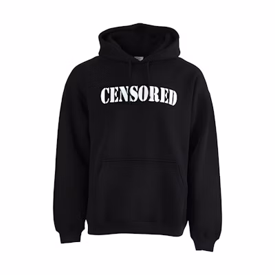 Vetements Black Hoodie with Letter Print UAH21TR583-BLACK