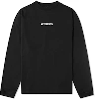 Vetements Black Letter Logo Crewneck Pullover Sweatshirt Unisex UE52TR280B1064 Vetements Black Letter Logo Crewneck Pullover Sweatshirt Unisex UE52TR280B1064
