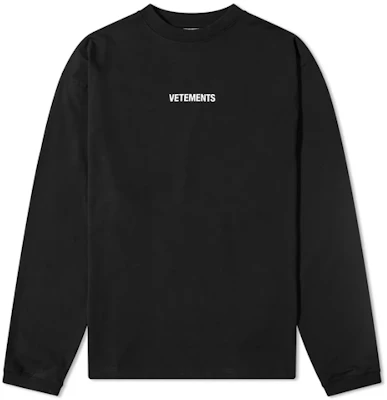 Vetements Black Letter Logo Crewneck Pullover Sweatshirt Unisex UE52TR280B1064 Buy Vetements Black Letter Logo Crewneck Pullover Sweatshirt Unisex UE52TR280B1064