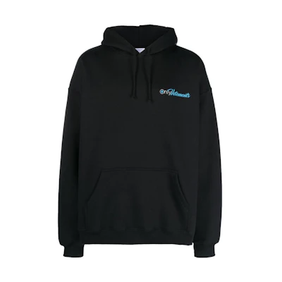 Vetements Black Letter Print Pullover Hoodie UA63HD161B