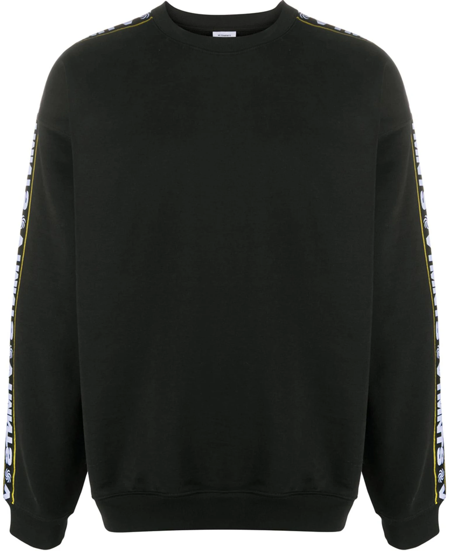vetements-black-loose-fit-logo-crewneck-sweatshirt-unisex-long-sleeve-uah-21-tr-6281606-black