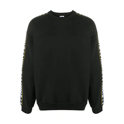 Vetements Black Loose-Fit Logo Crewneck Sweatshirt Unisex Long Sleeve UAH21TR6281606-BLACK