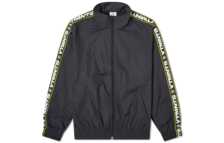 Vetements Black Side Stripe Letter Print Track Jacket UAH21JA065-BK