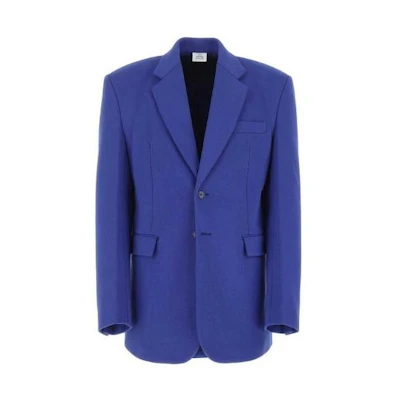 Vetements Blue Single-Breasted Blazer Jacket for Men UA53JA550NROYALBLUE