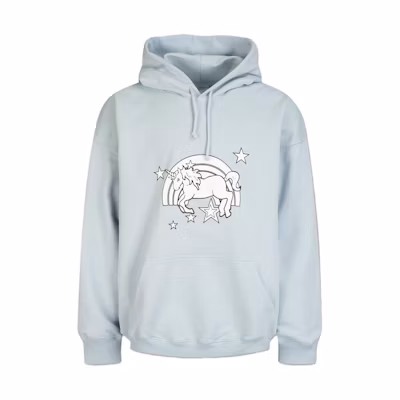 Vetements Cartoon Graphic Oversized Hoodie Blue Unisex UE51TR400X-BLUE