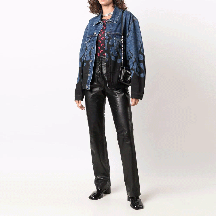 Lookbook ヴェトモン フレームプリント デニムジャケット ユニセックス ブルー UA52JA300B-MEDIUM