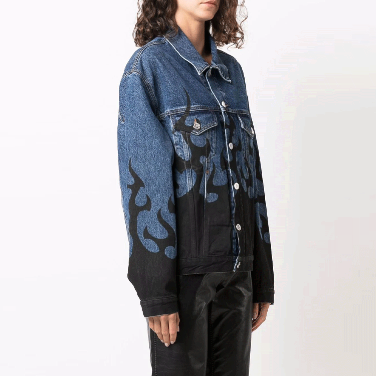 Purchase ヴェトモン フレームプリント デニムジャケット ユニセックス ブルー UA52JA300B-MEDIUM