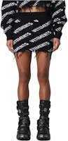 Vetements French Letter Print Slim A-Line Mini Skirt Black. WE63KN280B Vetements French Letter Print Slim A-Line Mini Skirt Black. WE63KN280B