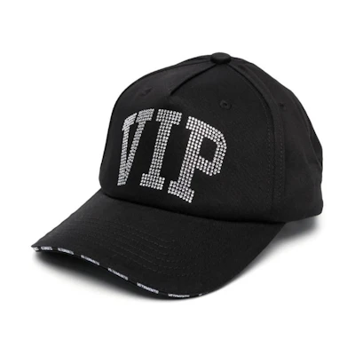 Vetements Front Logo Cotton Baseball Cap Black メンズ UE54CA120B1052BLACK