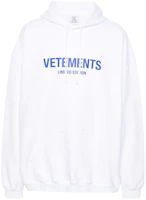 Vetements Front Logo Print Sweatshirt Unisex White UE64HD600W Vetements Front Logo Print Sweatshirt Unisex White UE64HD600W