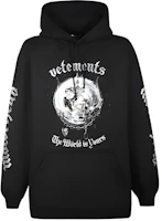 Vetements Front Print Oversized Pullover Hoodie Unisex Black UAH21TR613-BLACK Vetements Front Print Oversized Pullover Hoodie Unisex Black UAH21TR613-BLACK