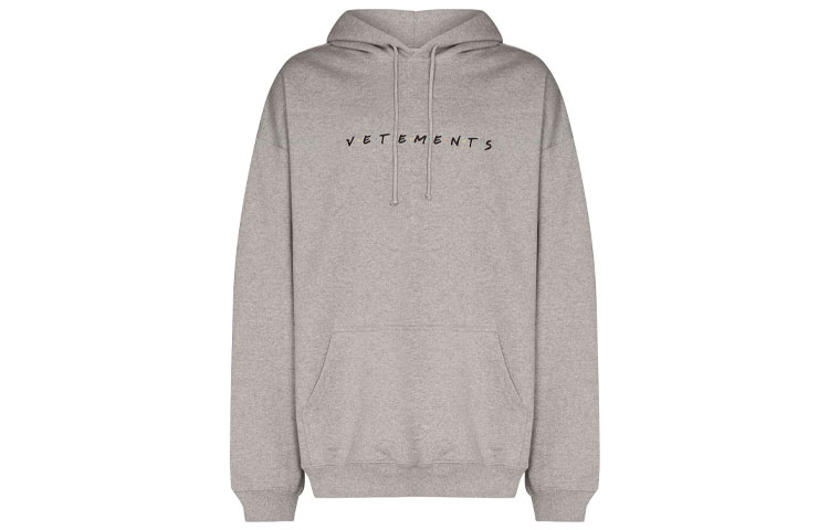 Vetements FW21 Letter Logo Pullover Hoodie Grey Men’s UE51TR350G-GREY