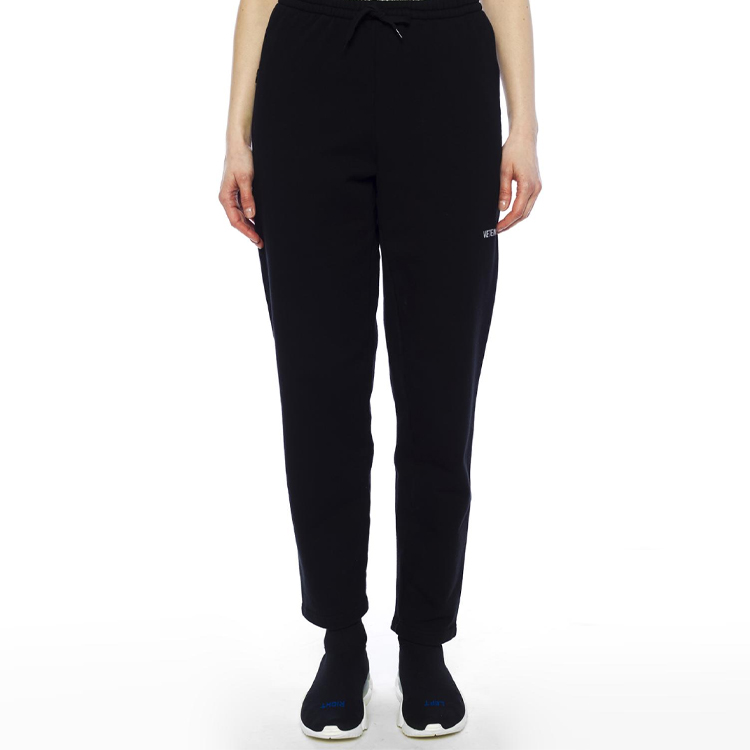 Shop Seluar Jogger Logo Grafik Vetements FW21 dengan Tali Pinggang - Seluar Santai Lelaki WSS18PA10-BLACK