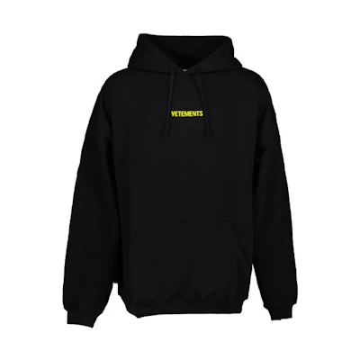 Vetements FW21 Logo Hoodie Black UE52TR380X-22Z