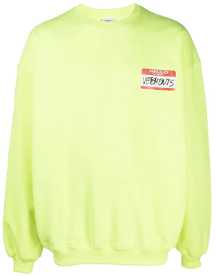 Vetements Logo Crewneck Lengan Panjang Unisex Hijau FW21 UE52TR330Y1601 Buy Vetements Logo Crewneck Lengan Panjang Unisex Hijau FW21 UE52TR330Y1601