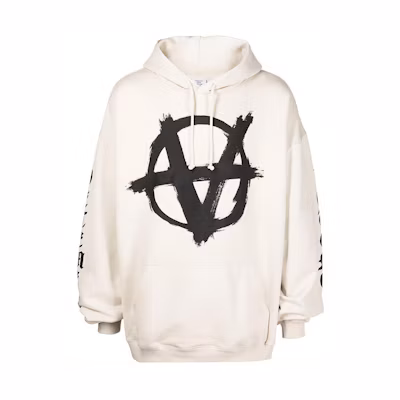 Vetements FW21 Logo Pullover Hoodie White UA52TR820W-OFF
