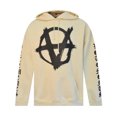 Vetements FW21 Oversized Logo Hoodie Beige Pullover UA52TR820W1601-WHITE