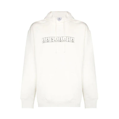 Vetements FW21 Periodic Table Print Hoodie White UE51TR240W-1604