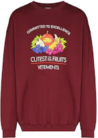 Vetements FW21 Red Graphic Crewneck Pullover Sweatshirt Men UA52TR690R Vetements FW21 Red Graphic Crewneck Pullover Sweatshirt Men UA52TR690R