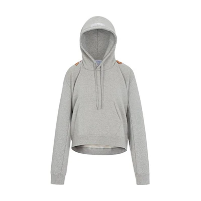 Vetements FW21 Unisex Grey Logo Cotton-Blend Sweatshirt. WAH18TR7-GREY