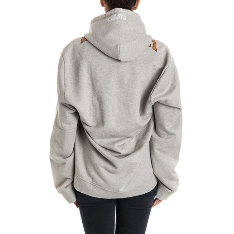 Shop ヴェトモン FW21 ユニセックス グレー ロゴ コットンブレンド スウェットシャツ. WAH18TR7-GREY