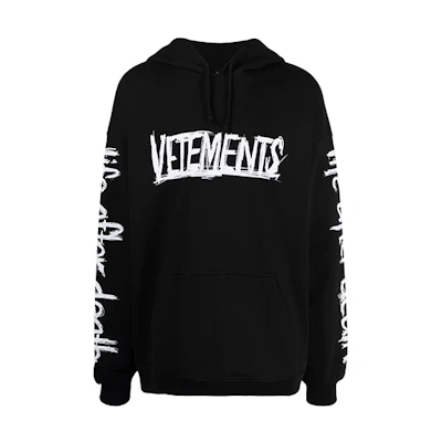 Vetements FW21 World Tour Print Hoodie Unisex Black UA52TR910W-BLACK