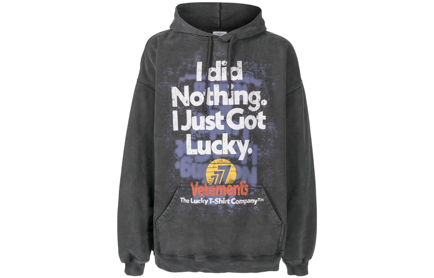 Vetements FW22 Alphabet Print Hoodie Unisex Grey UA53HD445BCHARCOAL