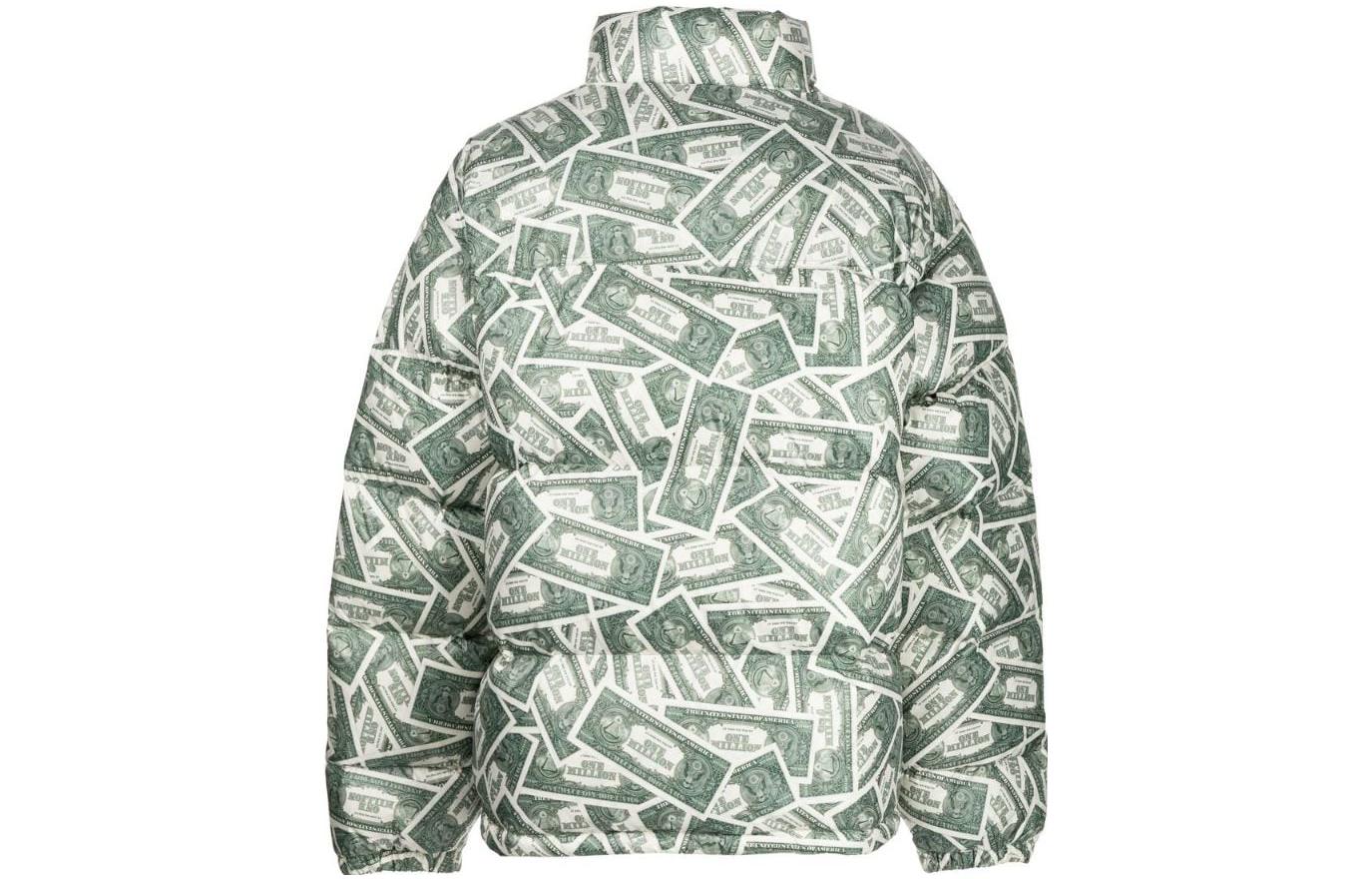 Lookbook ヴェトモン FW22 メンズ グリーン グラフィック ジップアップ パファージャケット. UA53JA600M