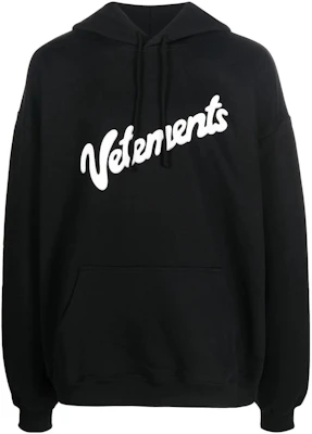 Vetements FW22 Logo Print Black Long Sleeve Sweatshirt Unisex Couple Style UA53HD320B Buy Vetements FW22 Logo Print Black Long Sleeve Sweatshirt Unisex Couple Style UA53HD320B