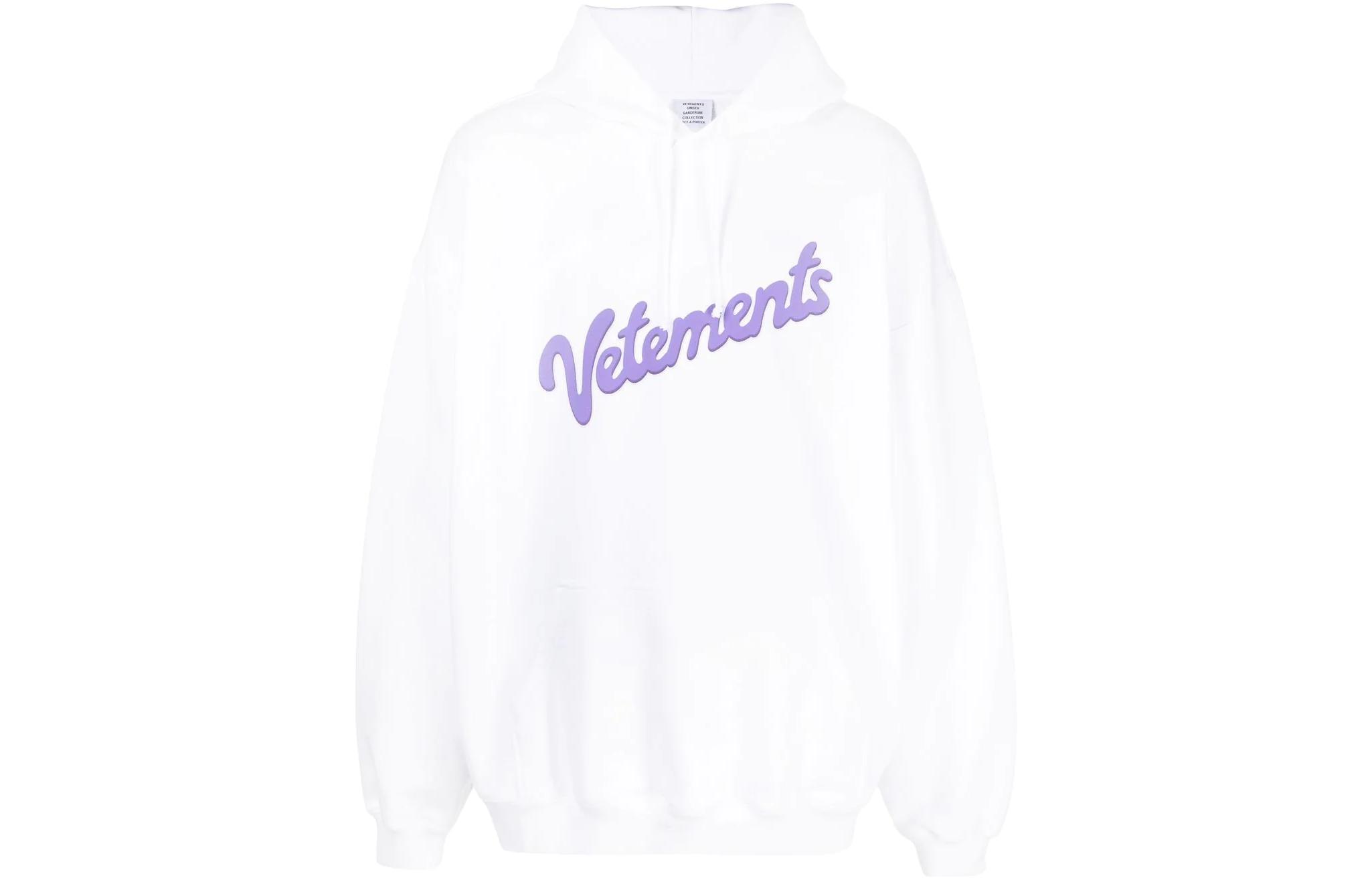 Vetements FW22 Logo Printed Pullover Hoodie White UA53HD320W