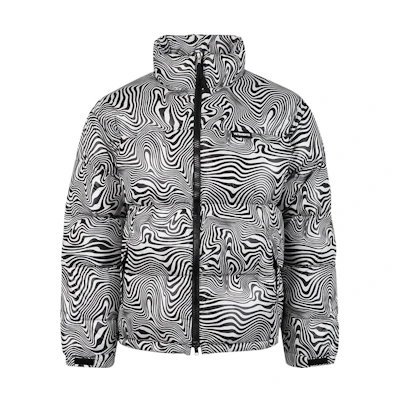 Vetements FW22 Logo Zebra Striped High Neck Jacket Multicolor UE52JA360Z-ZEBR