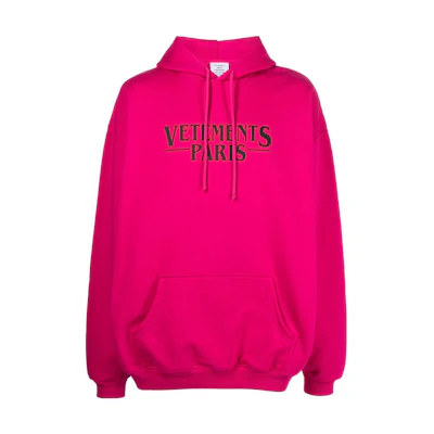 Vetements FW23 Colorblock Logo Hoodie Unisex Pink UE54HD500H