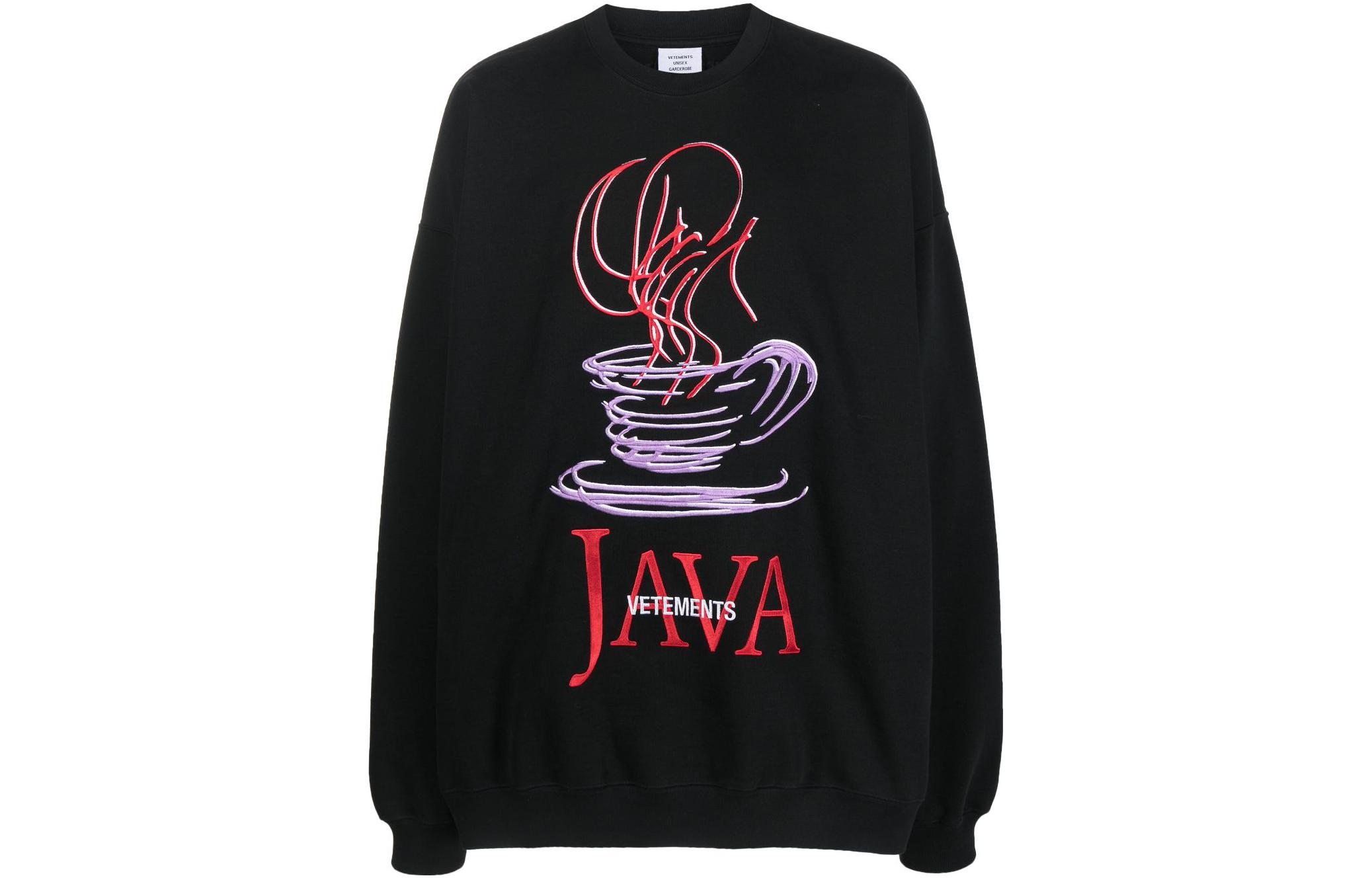 Vetements FW23 Graphic Print Crewneck Sweatshirt Unisex - Black UE54CW100B