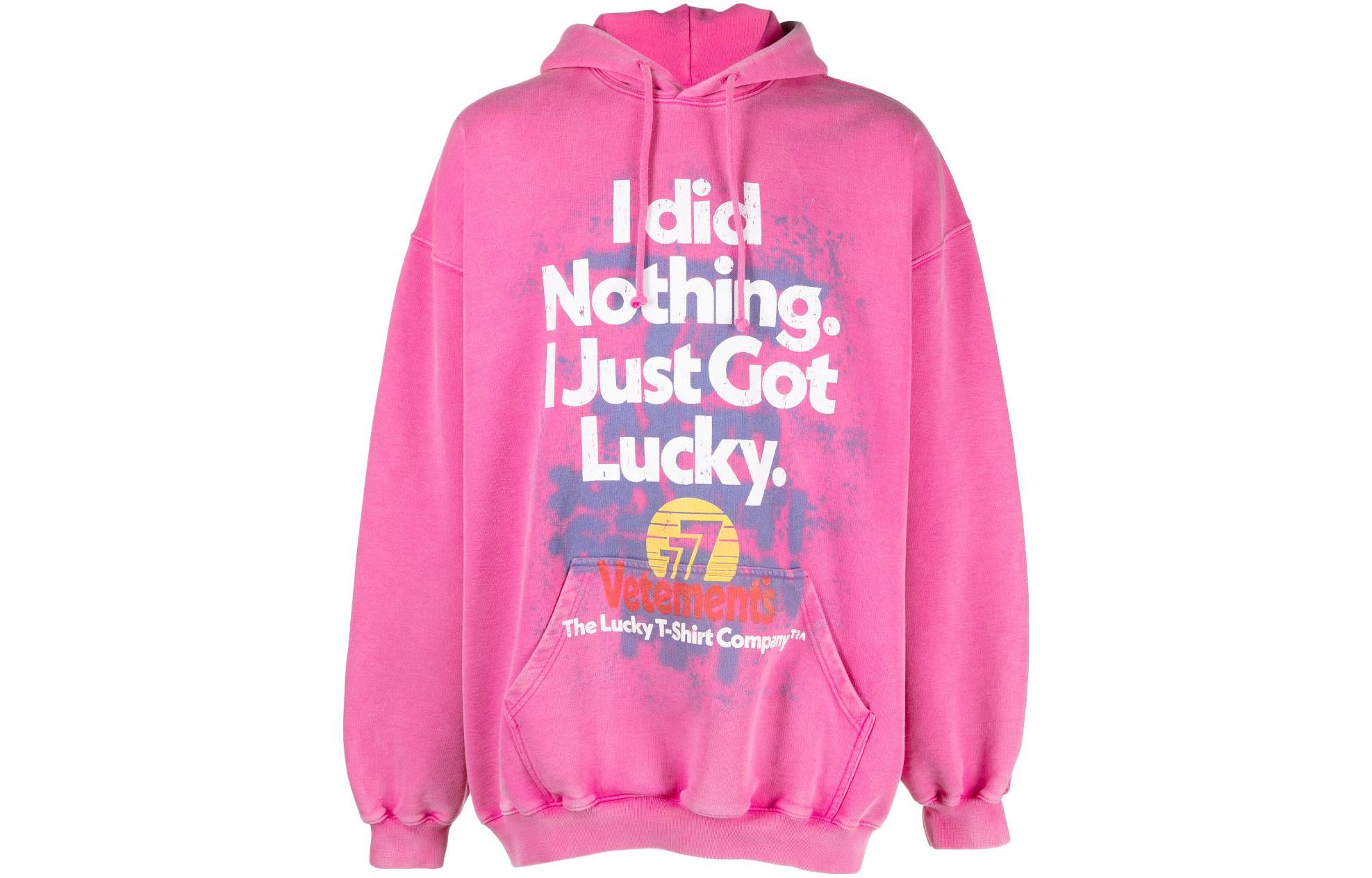 Vetements FW23 Pink Alphabet Logo Hoodie Unisex UE54HD540H