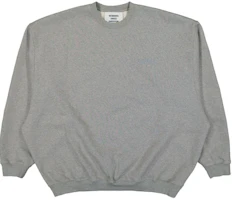 Vetements FW24 Multiblend Knit Texture Logo Crewneck Sweatshirt Grey UA65CW107G-GREY Vetements FW24 Multiblend Knit Texture Logo Crewneck Sweatshirt Grey UA65CW107G-GREY