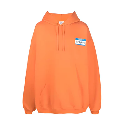 Vetements Graphic Print Orange Hoodie Unisex Long Sleeve UA52TR710-XORANGE