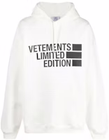 Vetements Letter Print Hoodie Unisex White UE51TR820W-WHITE Vetements Letter Print Hoodie Unisex White UE51TR820W-WHITE