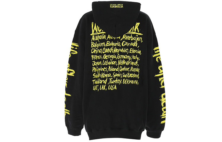 Lookbook ヴェトモン レタープリント オーバーサイズ スウェットシャツ ユニセックス ブラック UAH21TR632-BLACK