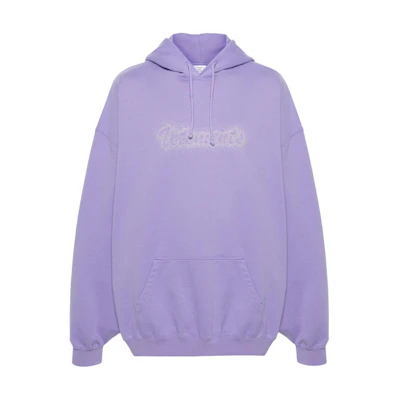 Vetements Logo Detail Hoodie Unisex Lilac Purple UE64HD270V